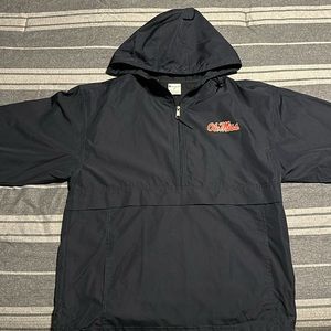 Navy Blue Champion Ole Miss Windbreaker (Men)